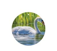 Phayah 6pcs White Swan Pattern Lavender Scent Car Air Fresheners Round Shape Hanging Fragrance Tablet Closet Shoe Closet Fragrance
