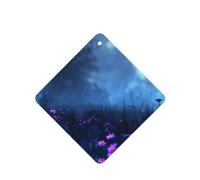 Phayah 6pcs Wildflowers In The Night Field Pattern Lavender Scent Car Air Fresheners Square Hanging Fragrance Tablet Closet Shoe Closet Fragrance