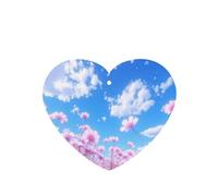 Phayah 6pcs Wildflowers Under Blue Sky Pattern Lavender Scent Car Air Fresheners Heart Shape Hanging Fragrance Tablet Closet Shoe Closet Fragrance