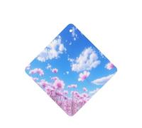 Phayah 6pcs Wildflowers Under Blue Sky Pattern Lavender Scent Car Air Fresheners Square Hanging Fragrance Tablet Closet Shoe Closet Fragrance