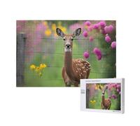Phayah A Beautiful Deer Puzzles 1000 Piece for Jigsaw Puzzle Wooden Puzzle Forfamily Friend Home Decor Wall Art 29.5 X 19.7 in