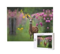 Phayah A Beautiful Deer Puzzles 500 Piece for Jigsaw Puzzle Wooden Puzzle for Family Friend Home Decor Wall Art 20.4 X 15 in