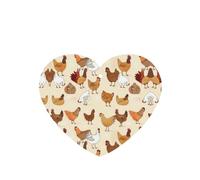 Phayah A Brood Of Chickens Pattern Lavender Scent Car Air Freshener Heart Shape Card Hanging Hanging Scented Card 4 Pcs For Cars Closet Drawer Eliminate