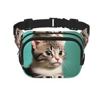 Phayah A Curious Cat Men Women Hip Bum Bag With Adjustable Strap For Outdoors Workout Traveling Casual Running Hiking Cycling
