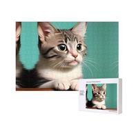 Phayah A Curious Cat Puzzles For Adults 300 Pieces For Home Decor Children'S Intelligence Development Toys 15.7 X 11"