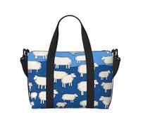 Phayah A Flock Of Cotton Sheep Weekender Bags For Women, Travel Duffel Bag Overnight Weekend Bag Sports Gym Tote Bag Crossbody Bag