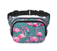 Phayah A Flock Of Flamingos Waist Pack Bag,Fanny Pack For Men,Women, Workout Traveling Casual Running Hiking Cycling, Bum Bag