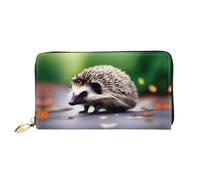 PHAYAH A Little Hedgehog Pattern Wallet Women Leather Wallet Credit Card Holder Clutch Long Ladies Billfold