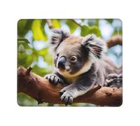 PHAYAH A Little Koala Pattern Mouse Pad with Anti-Fray Stitching with Non-Slip Rubber Base, Gaming Mouse Mat for Laptop, Office & Home 7 X 8.6 in