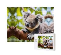 Phayah A Little Koala Puzzles 500 Piece for Jigsaw Puzzle Wooden Puzzle for Family Friend Home Decor Wall Art 20.4 X 15 in