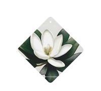 Phayah A Magnolia Plant Pattern Lavender Scent Car Air Freshener Square Card Hanging Hanging Scented Card 4 Pcs For Cars Closet Drawer Eliminate