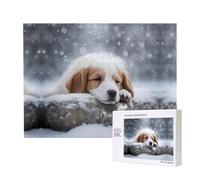 Phayah A Sleeping Dog Puzzles 500 Piece for Jigsaw Puzzle Wooden Puzzle for Family Friend Home Decor Wall Art 20.4 X 15 in