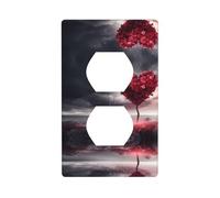 Phayah A Tree of Love Pattern Duplex Receptacle Outlet Wall Plate Standard Size Polycarbonate Thermoplastic Dual Plug Covers