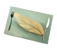 Phayah A Yellowing Leaf Pattern Table Placemats Set Of 6 12x18 Inch Placemats For Party Kitchen Dining Room Decoration Holiday Banquet