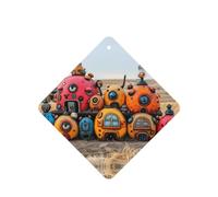 Phayah Abandoned Magic House Pattern Lavender Scent Car Air Freshener Square Card Hanging Hanging Scented Card 4 Pcs For Cars Closet Drawer