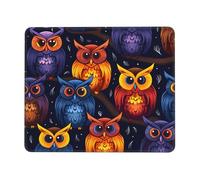PHAYAH Abstract Owl Pattern Mouse Pad Designs,Portable Office Non-Slip Rubber Base Wireless Mouse Pad For Gaming Mat For Laptop, Office Home 8.3 X 10.3 In