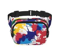 Phayah Abstract Paint Splat Men Women Hip Bum Bag With Adjustable Strap For Outdoors Workout Traveling Casual Running Hiking Cycling