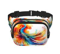 Phayah Abstract Phoenix Waist Pack Bag,Fanny Pack For Men,Women, Workout Traveling Casual Running Hiking Cycling, Bum Bag