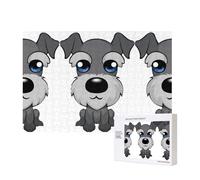 Phayah Adorable Schnauzer Pattern Puzzle Unique Jigsaw Wall Art Picture For Home Decoration 300 Pcs