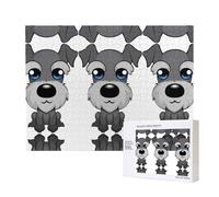 Phayah Adorable Schnauzer Pattern Puzzle Unique Jigsaw Wall Art Picture For Home Decoration 500 Pcs