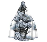 PHAYAH Adult Hooded Cloak Halloween Witch Witchcraft Robe Cape | Lumpy Pattern Hooded Poncho For Masquerade Cosplay Witch Cloak Christmas Party Robe