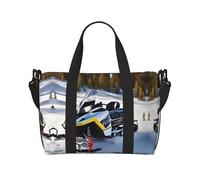 Phayah Advanced Snowmobile Travel Duffel Bag,Sports Tote Gym Bag,Shoulder Weekender Overnight Bag For Women, Black, One Size, Black, One Size