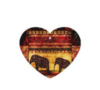 Phayah African Elephant Patchwork Pattern Lavender Scent Car Air Freshener Heart Shape Card Hanging Hanging Scented Card 4 Pcs For Cars Closet Drawer Eliminate