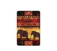 Phayah African Elephant Patchwork Pattern Lavender Scent Car Air Freshener Rectangle Card Hanging Hanging Scented Card 4 Pcs For Cars Closet Drawer Eliminate