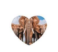 Phayah African Elephant Pattern Lavender Scent Car Air Freshener Heart Shape Card Hanging Hanging Scented Card 4 Pcs For Cars Closet Drawer Eliminate