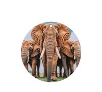 Phayah African Elephant Pattern Lavender Scent Car Air Freshener Round Shape Card Hanging Hanging Scented Card 4 Pcs For Cars Closet Drawer Eliminate