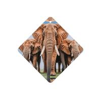Phayah African Elephant Pattern Lavender Scent Car Air Freshener Square Card Hanging Hanging Scented Card 4 Pcs For Cars Closet Drawer Eliminate