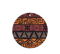 Phayah African Mud Cloth Tribal Pattern Lavender Scent Car Air Freshener Round Shape Card Hanging Hanging Scented Card 4 Pcs For Cars Closet Drawer Eliminate