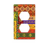 Phayah African National Patterns Pattern Wall Plateoutlet Cover, Decorative Wall Plate Size 4.5x2.76 Inches for Residential and Commercial Areas