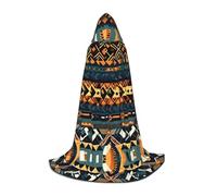 PHAYAH African Tribal Ethnic Texture Pattern Halloween Witch Witchcraft Hooded Robe Cape Christmas Hoodie Cosplay Masquerade Party Dress Gift Costume M