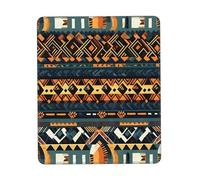PHAYAH African Tribal Ethnic Texture Pattern Mouse Pad Waterproof Surface & Non-Slip Rubber Base with Stitched Edges Gaming Mouse Mat for Laptop 7.9 X 9.5 in