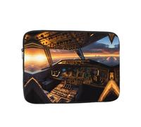 PHAYAH Airplane Cockpit Patterned Laptop Sleeve Bag, 12 Inch Shockproof Laptop Sleeve, Slim Laptop Bag,...