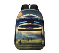 PHAYAH Airship Landing Pattern Casual Laptop Backpack For Men And Women For Boys And Girls Lightweight Back Pack