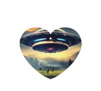 Phayah Airship Landing Pattern Lavender Scent Car Air Freshener Heart Shape Card Hanging Hanging Scented Card 4 Pcs For Cars Closet Drawer
