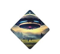 Phayah Airship Landing Pattern Lavender Scent Car Air Freshener Square Card Hanging Hanging Scented Card 6 Pcs For Cars Closet Drawer