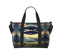 Phayah Airship Landing Travel Duffel Bag Handbag Carry-On Luggage Bag Overnight Foldable Unisex Airline Travel Personal Items Bag