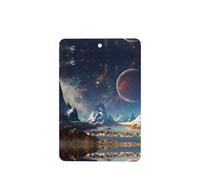 Phayah Alien Planet Pattern Lavender Scent Car Air Freshener Rectangle Card Hanging Hanging Scented Card 6 Pcs For Cars Closet Drawer Eliminate