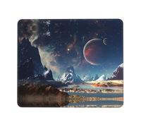 Phayah Alien Planet Pattern Mouse Pads, Portable Wireless Mouse Pad, Non-Slip Rubber Base Laptop Mousepad Smooth Surface for Office & Travel 7 X 8.6 in