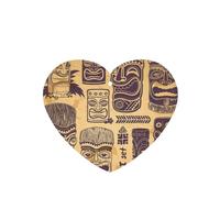 Phayah Aloha Tiki Pattern Pattern Lavender Scent Car Air Freshener Heart Shape Card Hanging Hanging Scented Card 6 Pcs For Cars Closet Drawer Eliminate