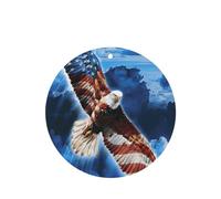 Phayah American Eagle Pattern Lavender Scent Car Air Freshener Round Shape Card Hanging Hanging Scented Card 6 Pcs For Cars Closet Shoe