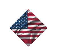 Phayah American Flag Pattern Lavender Scent Car Aroma Square Hanging Fragrance Tablet Car Interior Fragrance Freshener 6p