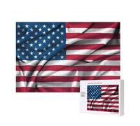Phayah American Flag Puzzles 300 Piece for Jigsaw Puzzle Wooden Puzzle for Family Friend Home Decor Wall Art 15.7 X 11in