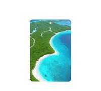 Phayah An Island In The Ocean Pattern Lavender Scent Car Aroma Rectangle Hanging Fragrance Tablet Car Interior Fragrance Freshener 6p