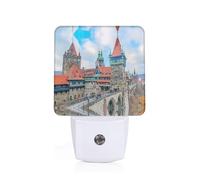 Phayah Ancient Castle Pattern Night Light Lamp with Dusk to Dawn Sensor Led Lamp for Corridors Bedrooms Children's Rooms Stairs