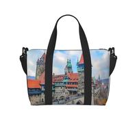 Phayah Ancient Castle Travel Duffle Bag Weekender Overnight Gym Tote for Women Girls Shoulder Bag Workout Water Resistant