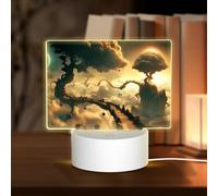 Phayah Ancient Tree Bridge Pattern 3D Led Light Lamp USB Cable Adjustable 3 Modes Base Show Stand for Christmas Room Restaurant Bar Shop